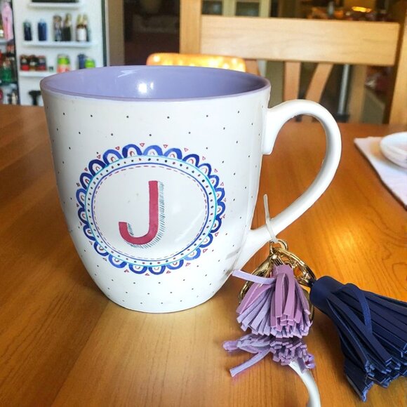 Madison Studio Coffee Cup “J” Name letter Initial 16 oz - Picture 1 of 7